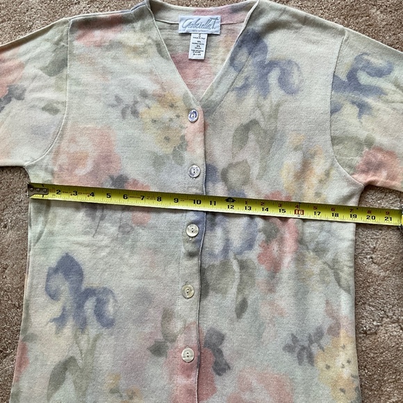 Gabriella T Floral Pastel Cardigan Sweater - Picture 2 of 6